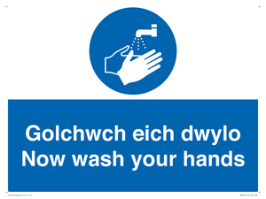 golchwch eich dwylo